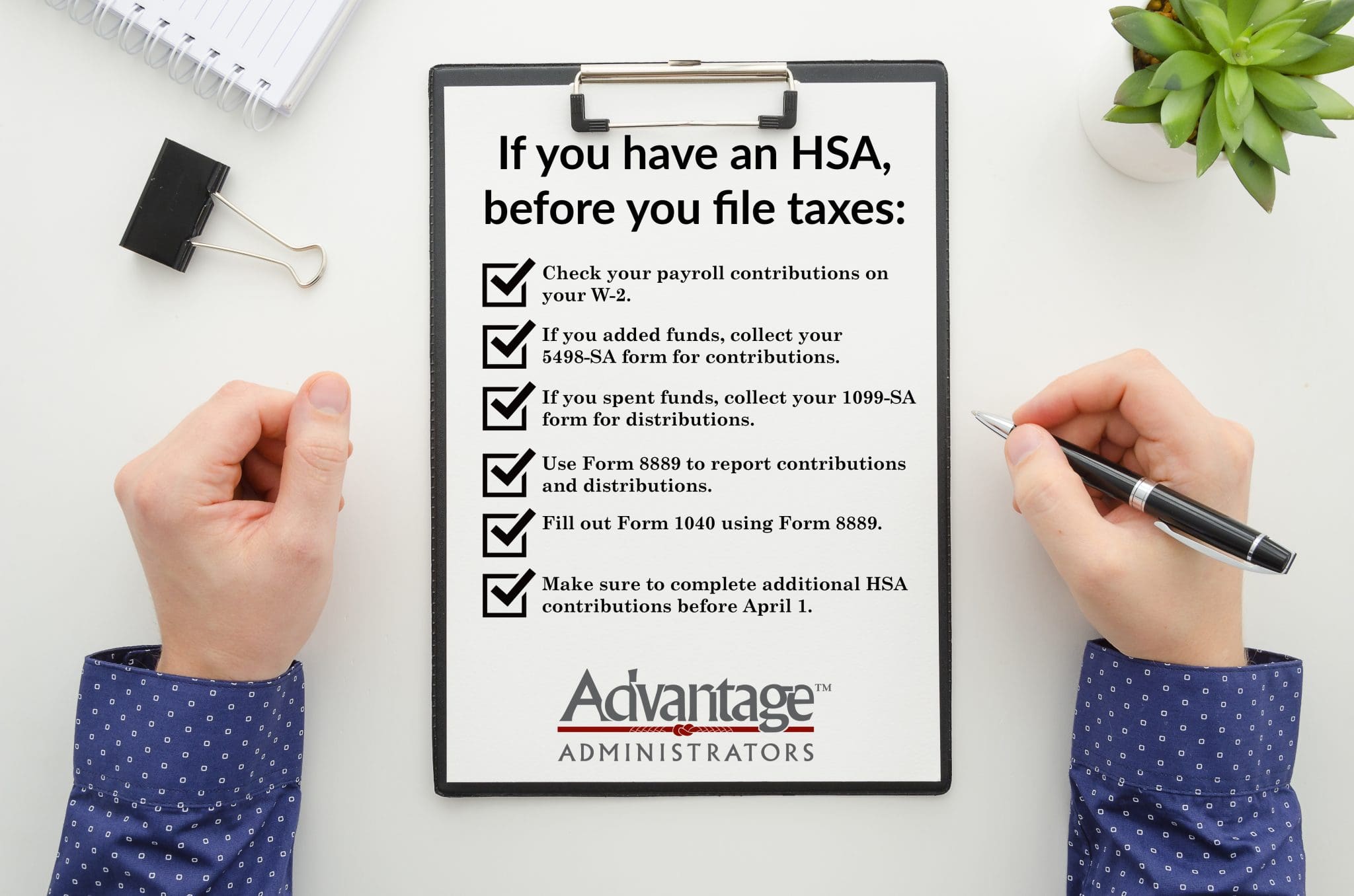 HSAs & Taxes Advantage Administrators