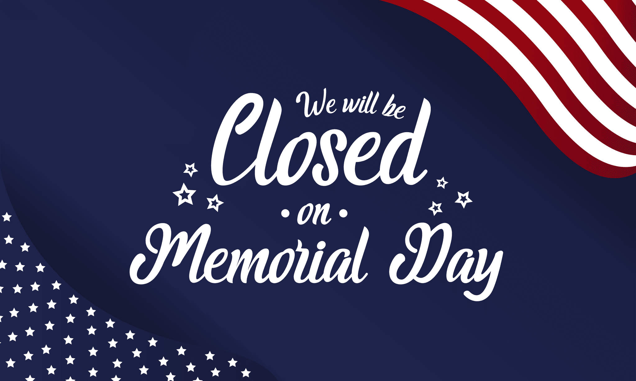 Memorial Day Closing Sign Template