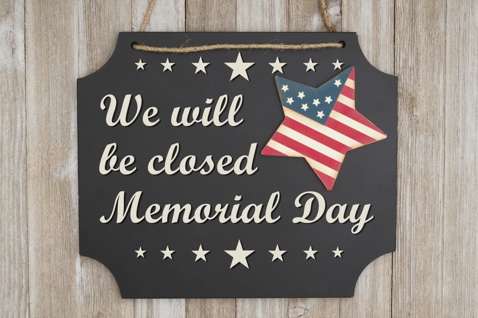 Closed Memorial Day Sign Printable Template